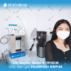 Chị Quyên, Quận 8, Tp.Hồ Chí Minh lắp máy lọc nước ion kiềm Fujiiryoki HWP-55