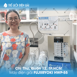 Chị Thư, Quận 12, TP.HCM lắp máy lọc nước ion kiềm Fujiiryoki HWP-55 Nhật Bản