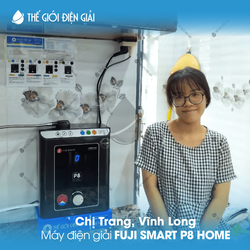 Chị Trang, Vĩnh Long lắp đặt máy lọc nước ion kiềm Fuji Smart P8 Home