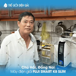 Chú Hải, Đồng Nai lắp đặt máy lọc nước ion kiềm Fuji Smart K8 Slim