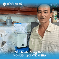 Chú Minh, Đồng Tháp lắp đặt máy lọc nước ion kiềm KYK Hisha