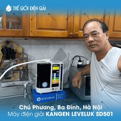 Chú Phương, Quận Ba Đình, Hà Nội lắp đặt máy lọc nước ion kiềm Kangen - Leveluk SD501