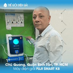 Chú Quang, Quận Bình Tân, TP.HCM lắp máy lọc nước ion kiềm Fuji Smart K8