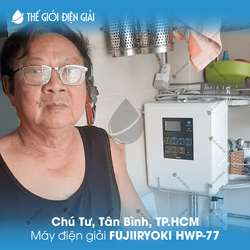 Chị Tư, Quận Tân Bình, TP.HCM lắp đặt máy lọc nước ion kiềm Fujiiryoki HWP-77