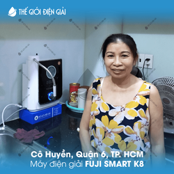 Cô Huyền, Quận 6, TP.HCM lắp máy lọc nước ion kiềm Fuji Smart K8
