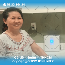 Cô Liên, Quận 4, TP.HCM lắp máy lọc nước ion kiềm Trimion Hyper chính hãng Nhật Bản