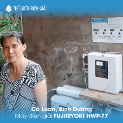 Cô Loan, Bình Dương lắp đặt máy lọc nước ion kiềm Fujiiryoki HWP-77