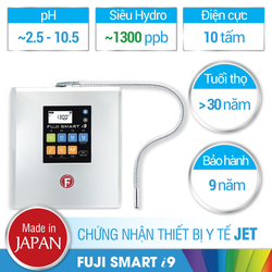 Máy lọc nước iON kiềm Fuji Smart i9 xét nghiệm nước miễn phí 5 năm bảo dưỡng trọn đời