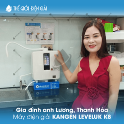 Gia đình anh Lương, Thanh Hóa lắp đặt máy lọc nước ion kiềm Kangen LeveLuk K8