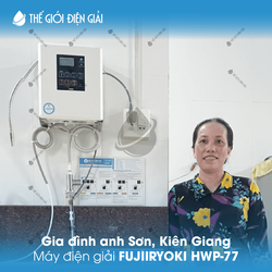 Gia đình anh Sơn, Kiên Giang lắp đặt máy lọc nước ion kiềm Fujiiryoki HWP-77