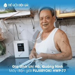 Gia đình chị Hà, Quảng Ninh lắp đặt máy lọc nước ion kiềm Fujiiryoki HWP-77