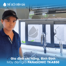 Gia đình chị Hằng, Bình Định lắp đặt máy lọc nước ion kiềm Panasonic TK-AB50