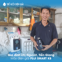 Gia đình chị Nguyệt, TIỀN Giang lắp máy lọc nước ion kiềm Fuji Smart K8