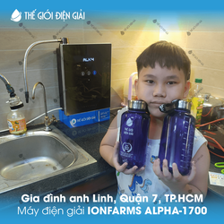 Gia đình anh Linh, Quận 7, TP.HCM, TP.HCM lắp máy lọc nước ion kiềm IonFarms Alpha-1700 Hàn Quốc