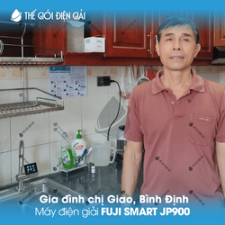 Gia đình chị Giao, Bình Định lắp đặt máy lọc nước ion kiềm Fuji Smart JP900
