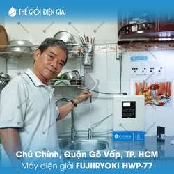 Chú Chính, Quận Gò Vấp, TP.HCM lắp đặt máy lọc nước ion kiềm Fujiiryoki HWP-77