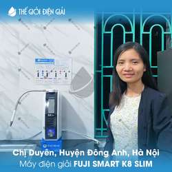 Chị Duyên, Huyện Đông Anh, Hà Nội lắp đặt máy điện giải Fuji Smart K8 Slim