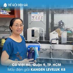 Cô Việt Hà, Quận 9, TP.HCM lắp đặt máy lọc nước ion kiềm Kangen LeveLuk K8