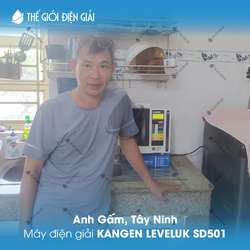 Anh Gấm, Tây Ninh lắp đặt máy lọc nước ion kiềm Kangen - Leveluk SD501