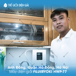 Anh Đông, Quận Hà Đông, Hà Nội lắp đặt máy lọc nước ion kiềm Fujiiryoki HWP-77