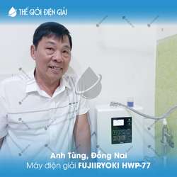 Anh Tùng, Đồng Nai lắp đặt máy lọc nước ion kiềm Fujiiryoki HWP-77