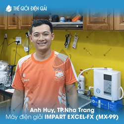 Anh Huy, TP. Nha Trang lắp đặt máy lọc nước ion kiềm Impart Excel-FX (MX-99)