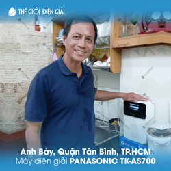 Anh Bảy, Quận Tân Bình, TP.HCM lắp đặt máy lọc nước ion kiềm Panasonic TK-AS700