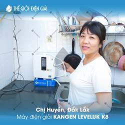 Chị Huyền, Đắk Lắk lắp đặt máy lọc nước ion kiềm Kangen LeveLuk K8