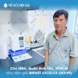 Chú Minh, Quận Bình Tân, TP.HCM lắp đặt máy lọc nước ion kiềm Impart Excel-FX (MX-99)