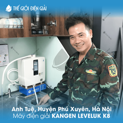 Anh Tuệ, Huyện Phú Xuyên, Hà Nội lắp đặt máy lọc nước ion kiềm Kangen LeveLuk K8