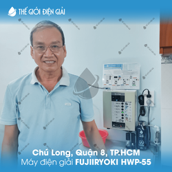 Chú Long, Quận 8, TP.HCM lắp máy lọc nước ion kiềm Fujiiryoki HWP-55 Nhật Bản