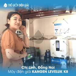 Chị Linh, Đồng Nai lắp đặt máy lọc nước ion kiềm Kangen LeveLuk K8