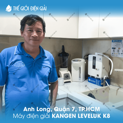 Anh Long, Quận 7, TP.HCM lắp đặt máy lọc nước ion kiềm Kangen LeveLuk K8