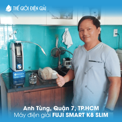 Anh Tùng, Quận 7, TP.HCM lắp đặt máy lọc nước ion kiềm Fuji Smart K8 Slim
