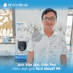 Anh Văn Lộc, Cần Thơ, lắp đặt máy lọc nước ion kiềm Fuji Smart P9