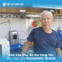 Chú Văn Kho, Bà Rịa Vũng Tàu lắp đặt máy lọc nước ion kiềm Panasonic TK-AS45
