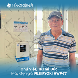 Chú Việt, TP. Thủ Đức, TP.HCM lắp đặt máy lọc nước ion kiềm Fujiiryoki HWP-77