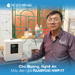 Chú Quang, Nghệ An lắp đặt máy lọc nước ion kiềm Fujiiryoki HWP-77