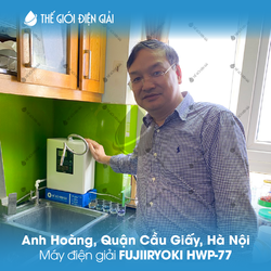 Anh Hoàng, Quận Cầu Giấy, Hà Nội lắp đặt máy lọc nước ion kiềm Fujiiryoki HWP-77