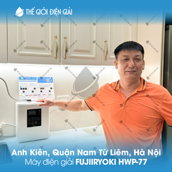 Anh Kiên, Quận Nam Từ Liêm, Hà Nội lắp đặt máy lọc nước ion kiềm Fujiiryoki HWP-77