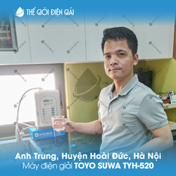 Anh Trung, Huyện Hoài Đức, Hà Nội lắp đặt máy lọc nước ion kiềm Toyo Suwa TYH-520