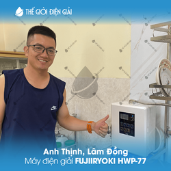 Anh Thịnh, Lâm Đồng lắp đặt máy lọc nước iON kiềm Fujiiryoki HWP-77