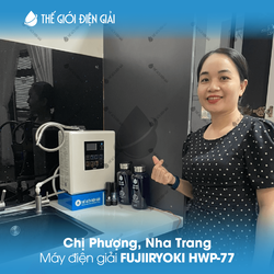 Chị Phượng, Nha Trang lắp đặt máy lọc nước iON kiềm Fujiiryoki HWP-77