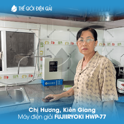 Chị Hường, Kiên Giang lắp đặt máy lọc nước iON kiềm Fujiiryoki HWP-77