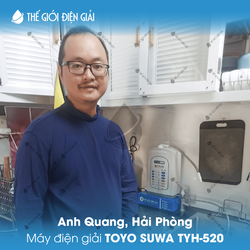 Anh Quang, Hải Phòng lắp đặt máy lọc nước ion kiềm Toyo Suwa TYH-520