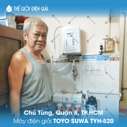 Chú Tùng, Quận 8, TP.HCM lắp đặt máy lọc nước ion kiềm Toyo Suwa TYH-520