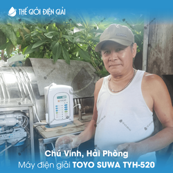 Chú Vinh, Hải Phòng lắp đặt máy lọc nước ion kiềm Toyo Suwa TYH-520