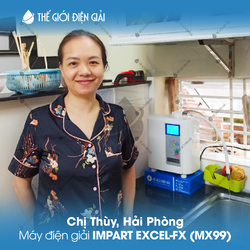 Chị Thùy, Hải Phòng lắp đặt máy lọc nước ion kiềm Impart Excel-FX (MX-99)