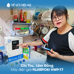 Chị Thu, Lâm Đồng lắp đặt máy lọc nước iON kiềm Fujiiryoki HWP-77