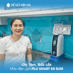 Chị Tâm, Đắk Lắk lắp đặt máy điện giải Fuji Smart K8 Slim